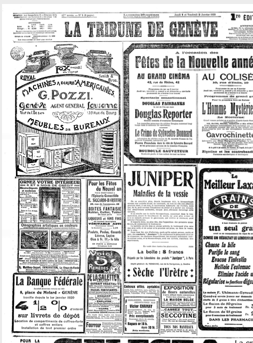 Les archives de La Tribune de Genève de 1879 à 1920 sont désormais  publiques 